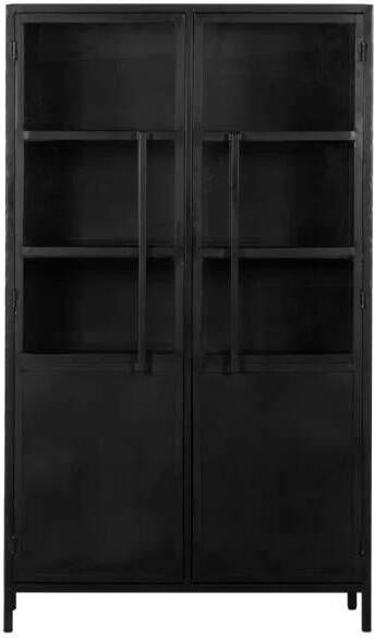 Giga Meubel Kast Zwart Metaal 2-deurs 100x43x170cm Vita