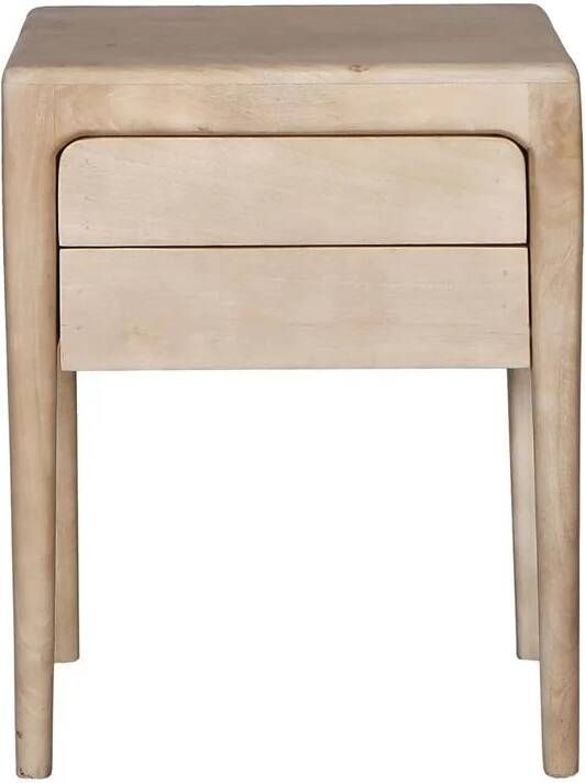 Giga Meubel Nachtkastje Naturel Mangohout 60cm 2 Lades Berend
