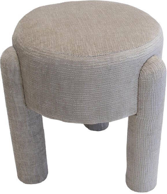 Giga Meubel Poef Beige Stof 44x44x42cm Yara