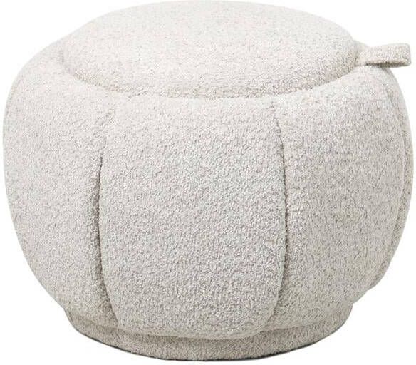 Giga Meubel Poef met Opbergruimte Beige 55x55x42cm Japandi