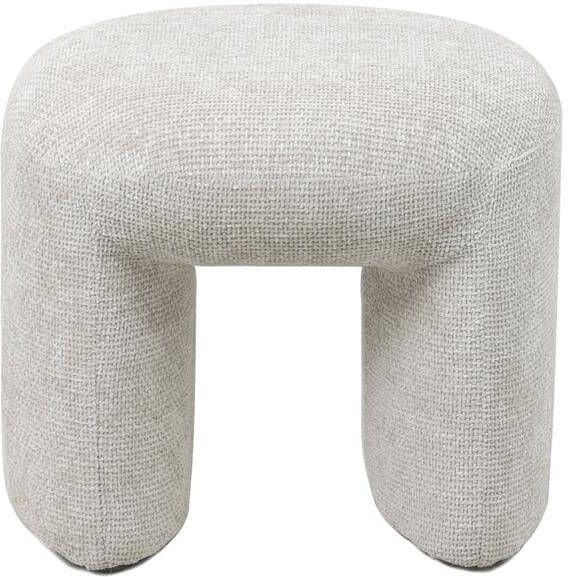 Giga Meubel Poef Stof|Textiel Beige 47x42x42cm Raven