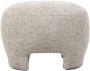 Giga Meubel Poef Stof Taupe Zithoogte 38cm 53x41x38cm Linne - Thumbnail 1