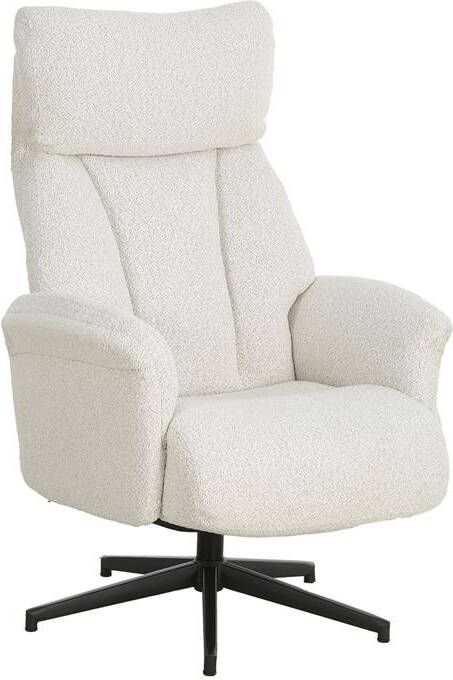 Giga Meubel Relaxfauteuil Draaibaar Off-White Stof Jonas