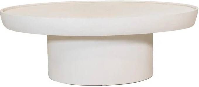 Giga Meubel Salontafel Ovaal Beige Betonlook 90cm Salontafel Tess