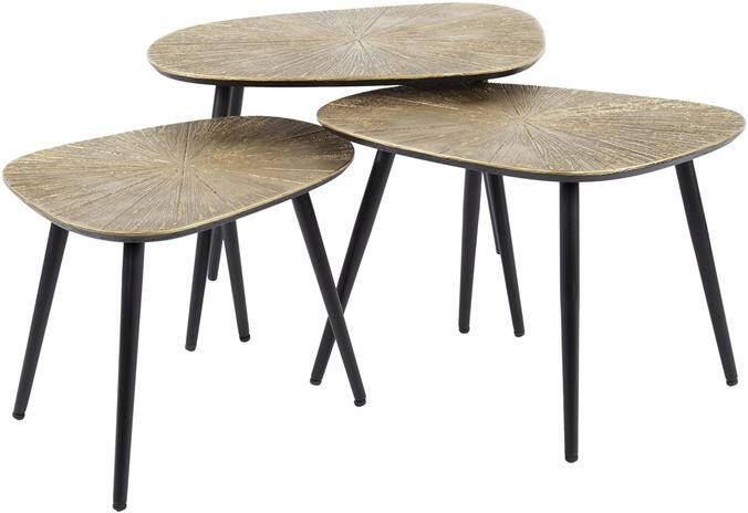 Giga Meubel Salontafel Brons 62x51x43cm Set Van 3 Ray