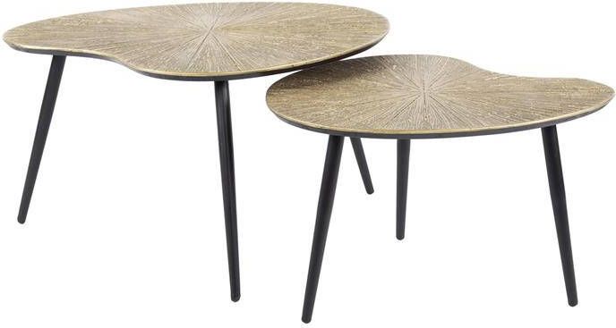 Giga Meubel Salontafel Brons 71x56x40cm Set Van 2 Ray