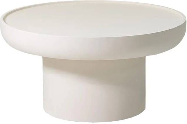 Giga Meubel Salontafel Rond 80cm Beige Beton Ciré Japandi Joyce