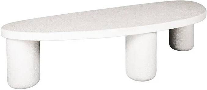 Giga Meubel Salontafel Driehoek Wit Marmer Composiet Kiezel