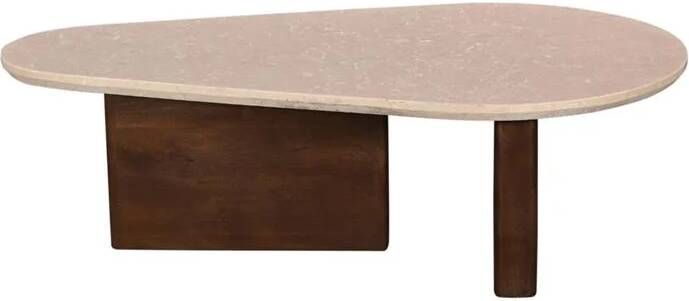 Giga Meubel Salontafel Marmer Donkerbruin 120x70x38cm Ayla