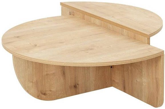 Giga Meubel Salontafel Melamine Naturel Rond Ø90x35cm Podium