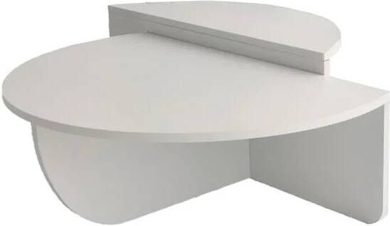Giga Meubel Salontafel Melamine Wit Rond Ø90x35cm Podium