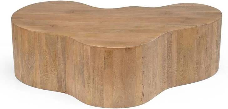 Giga Meubel Salontafel Naturel Organisch 129cm Mangohout- Moos