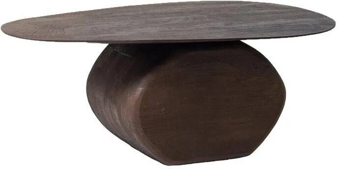 Giga Meubel Salontafel Organisch 100cm Bruin Mangohout Ebbe