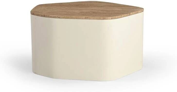 Giga Meubel Salontafel Organisch 76cm Beige Naturel Travertin Cersei