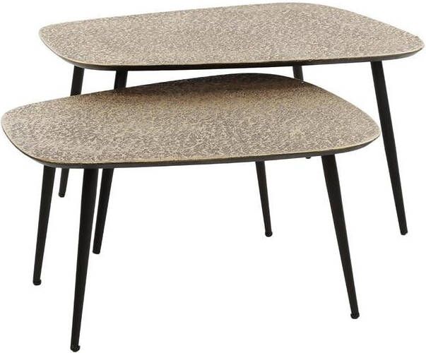 Giga Meubel Salontafel Organisch Metaal Brons 80x70x35cm