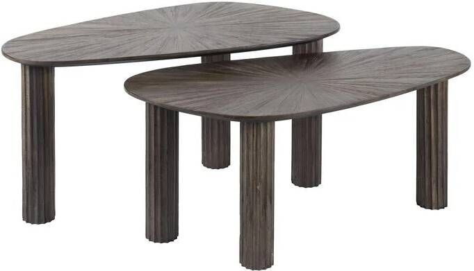 Giga Meubel Salontafel Organisch Set Van 2 Teakhout Maya