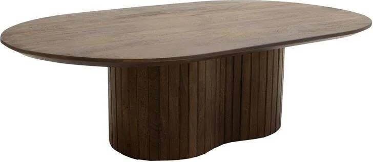 Giga Meubel Salontafel Ovaal 120cm Donkerbruin Mangohout Ava