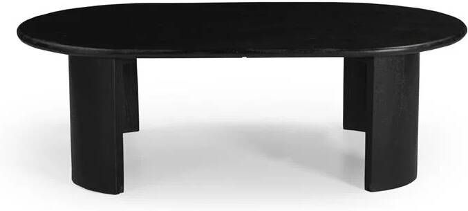 Giga Meubel Salontafel Ovaal 120cm Zwart Mangohout Maikel
