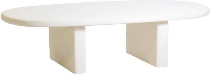 Giga Meubel Salontafel Ovaal 130cm Beige Betonlook