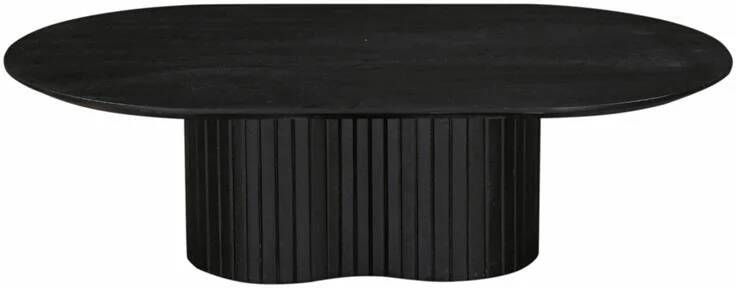 Giga Meubel Salontafel Ovaal 90cm Zwart Mangohout Ava