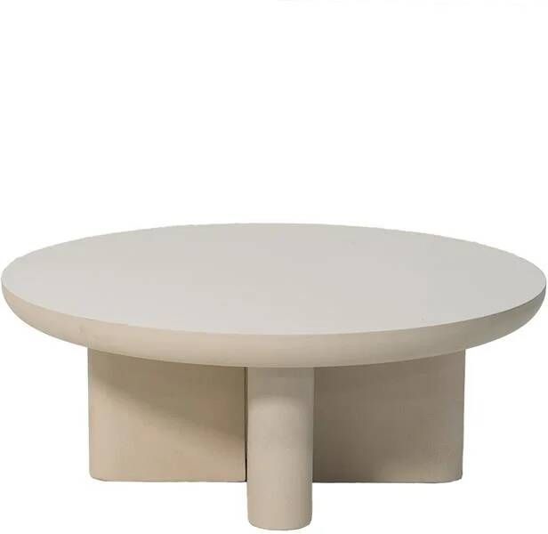 Giga Meubel Salontafel Rond 90cm Beige Betonlook Miso