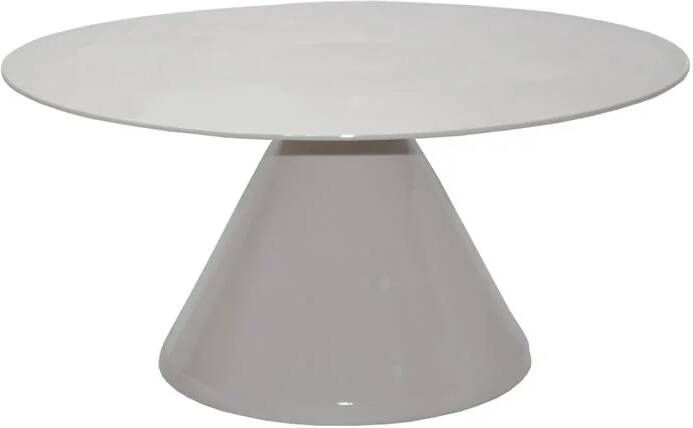 Giga Meubel Salontafel Rond Beige Aluminium Glans 69x69x33 5cm Kelsi