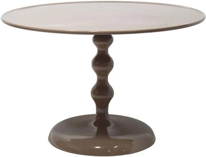 Giga Meubel Salontafel Rond Taupe Glans 59x59x38 5cm Carien