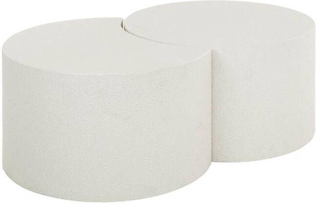 Giga Meubel Salontafel Rond Wit Marmer Composiet 61x61x36cm