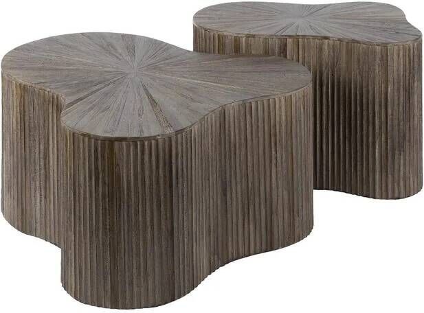 Giga Meubel Salontafel Set Van 2 Donkerbruin Maya Shamrock