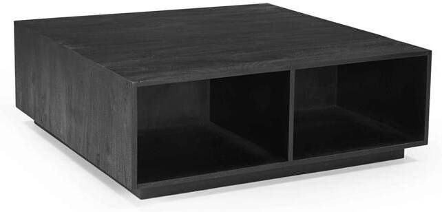 Giga Meubel Salontafel Vierkant Zwart Mangohout 100cm