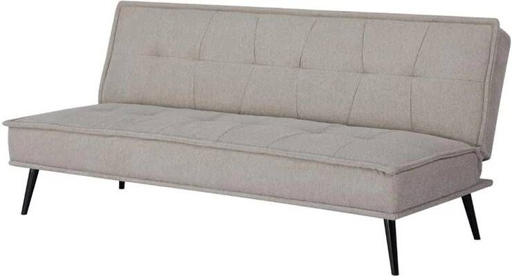 Giga Meubel Slaapbank Taupe 180cm Metaal & Stof Bank Kathy