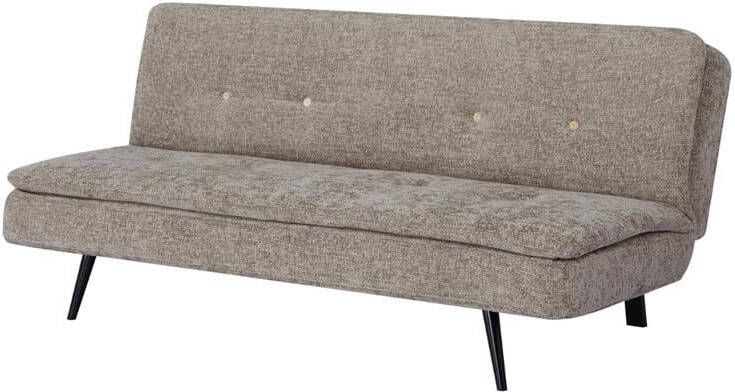 Giga Meubel Slaapbank Taupe 180cm Metaal & Stof Bank Olive