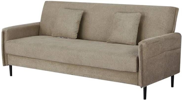 Giga Meubel Slaapbank Taupe 200cm Incl. Opbergruimte Bank Torvi