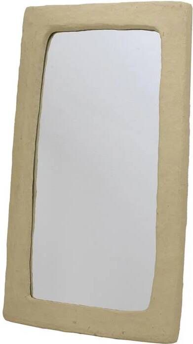 Giga Meubel Spiegel Rechthoek Naturel Papier-Maché 61x4x109cm Paige