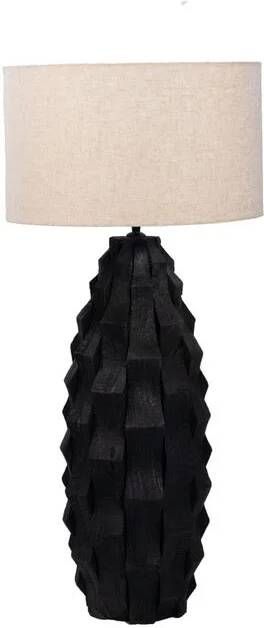 Giga Meubel Tafellamp Zwart 40cm Hout Tafellamp Matteo