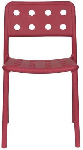 Giga Meubel Tuinstoel Rood 53x46x80cm Serra Set van 4