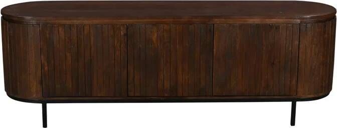 Giga Meubel Tv-meubel Tora Mangohout Metaal Donkerbruin 170x45x57cm