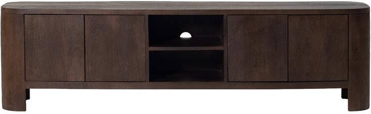 Giga Meubel Tv Meubel Donkerbruin Mangohout 200x40x55cm Mitchel