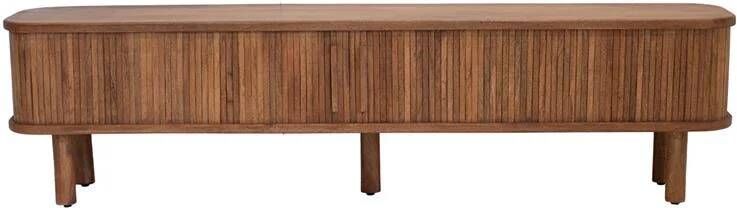 Giga Meubel Tv-meubel Naturel Mangohout Schuifdeuren 200x40x50cm Maria