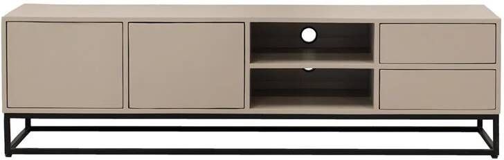 Giga Meubel Tv-Meubel Taupe 180cm Mangohout & Metaal