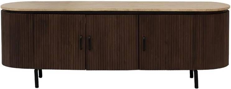 Giga Meubel Tv-Meubel Travertin 160cm Bruin 160x40x55cm