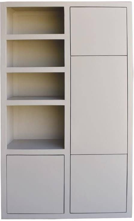 Giga Meubel Wandkast Beige Mangohout 120x45x200cm Xander