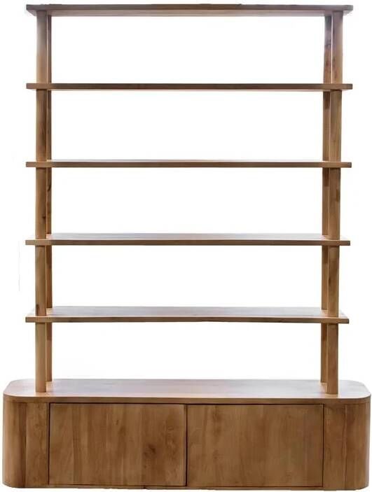 Giga Meubel Wandkast Naturel Mangohout 160x40x210cm