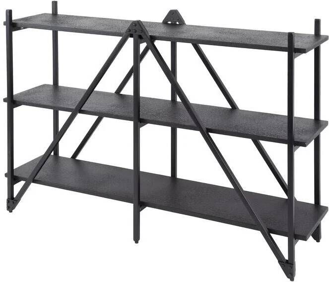 Giga Meubel Wandrek Metaal 130x85cm Zwart Piega