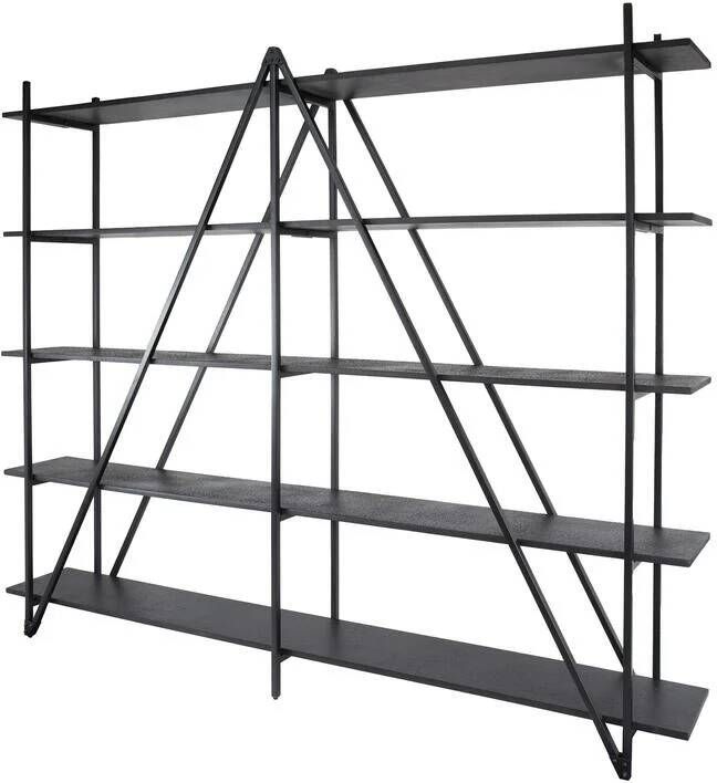 Giga Meubel Wandrek Metaal 220x180cm Zwart Piega