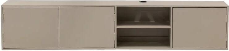 Giga Meubel Tv-Meubel Taupe Mangohout 3-Deurs 200x30x40cm Loiza