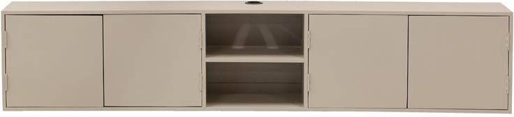 Giga Meubel Tv-Meubel Taupe Mangohout 4-Deurs 200x30x40cm Loiza