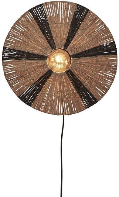 GOOD&MOJO Wandlamp Iguazu Jute 40cm Naturel Zwart
