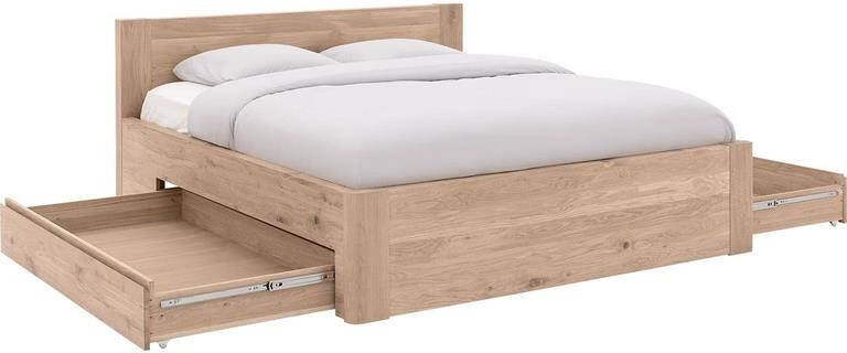 Goossens Bedframe Bibi 140 x 200 Eiken gelakt roomwit Hout