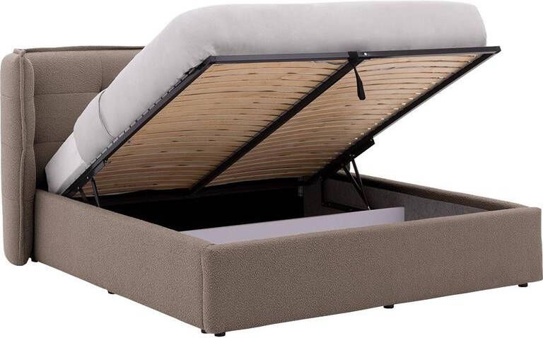Goossens Gestoffeerd Bedframe Canon 140 x 200 Stof boucle